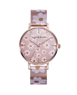 Montre Femme Viceroy 401140-77 Fleurs Rose Mat