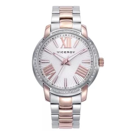 Relógio Mulher Viceroy 401266-83 Coleção Rocio Osorno Bicolor Prata Rosa