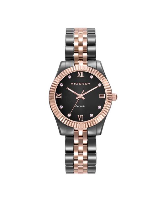 Viceroy Women's Watch 41124-53 Bicolor Steel Black Pink