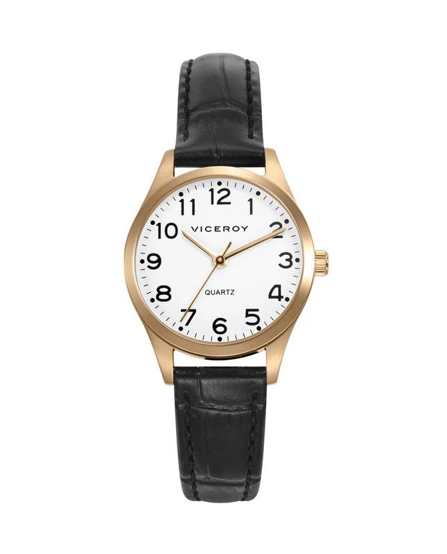 Reloj Viceroy Mujer 42222-94 Piel Negra señora — Joyeriacanovas