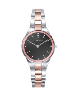 Reloj Viceroy Mujer 42430-57 Bicolor Plateado Rosado