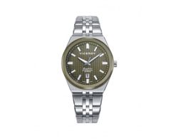 Reloj Viceroy Mujer 45114-67 Swiss Made Acero Plateado Bicolor Verde Analógico