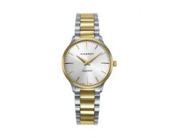 Reloj Viceroy Mujer 45118-87 Swiss Made Acero Plateado Bicolor Dorado Analógico