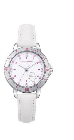 Reloj Viceroy Niña 401318-05 Piel Blanca Acero Analógico