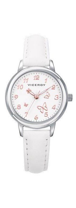 Reloj Viceroy Niña 401326-05 Piel Blanca Acero Analógico