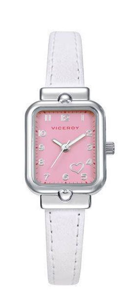 Reloj Viceroy Niña 401330-75 Piel Blanca Acero Analógico