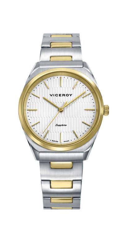 Reloj Viceroy Swiss Made Mujer 45128-07 Acero Bicolor Dorado Analógico