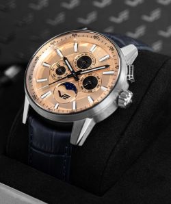 Reloj Vostok 6P00-561A789 Piel Azul Cronógrafo Acero Analógico