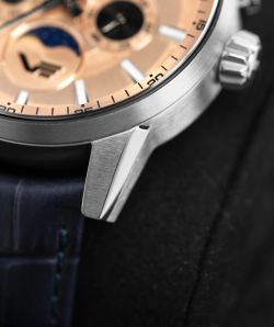 Reloj Vostok 6P00-561A789 Piel Azul Cronógrafo Acero Analógico