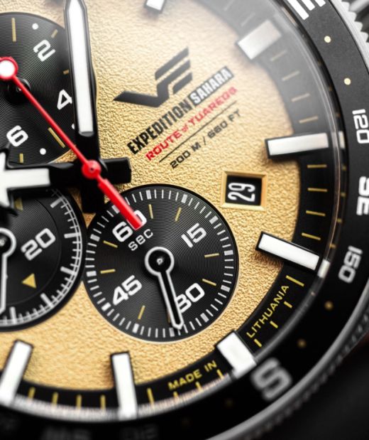 Reloj Vostok Hombre 6S10-598A753 Sport Negro Cronógrafo Acero Analógico