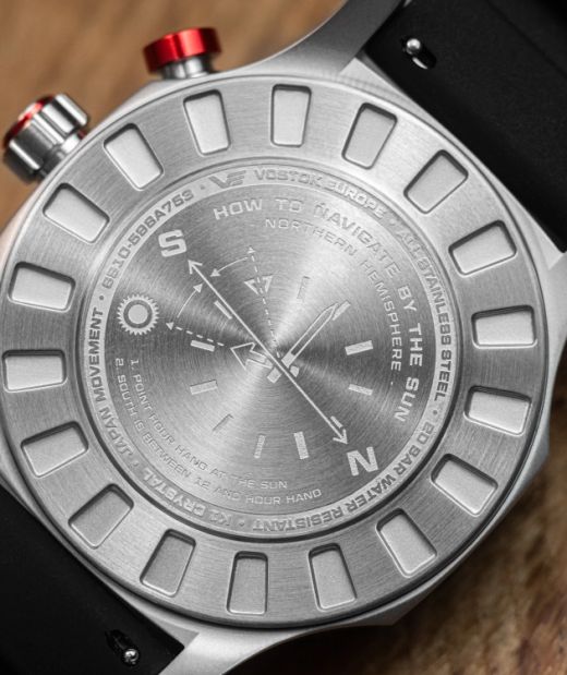 Reloj Vostok Hombre 6S10-598A753 Sport Negro Cronógrafo Acero Analógico