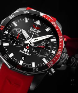 Reloj Vostok Hombre 6S21-225A707 Piel Negra Cronógrafo Acero Analógico