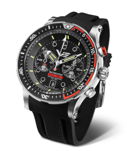 Reloj Vostok Hombre 6S21-511A771 Piel Negra Cronógrafo Acero Analógico