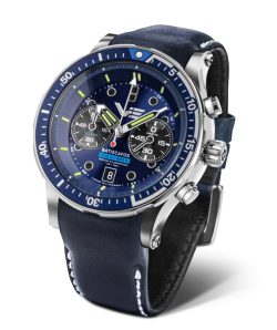 Reloj Vostok Hombre 6S21-511A772 Piel Azul Cronógrafo Acero Analógico