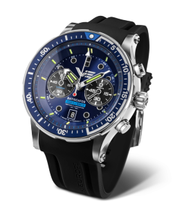 Reloj Vostok Hombre 6S21-511A772 Piel Azul Cronógrafo Acero Analógico