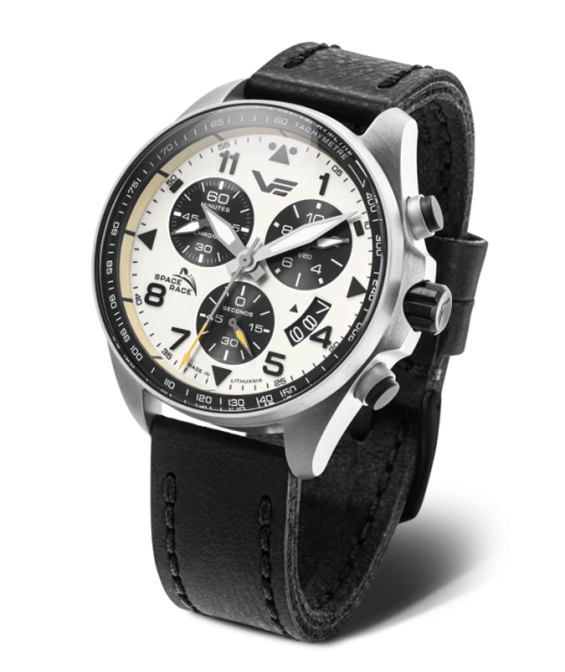 Reloj Vostok Hombre 6S30-325A743 Piel Negra Cronógrafo Acero Analógico