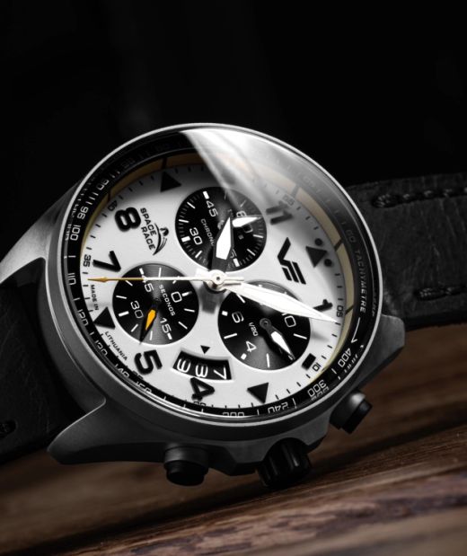 Reloj Vostok Hombre 6S30-325A743 Piel Negra Cronógrafo Acero Analógico