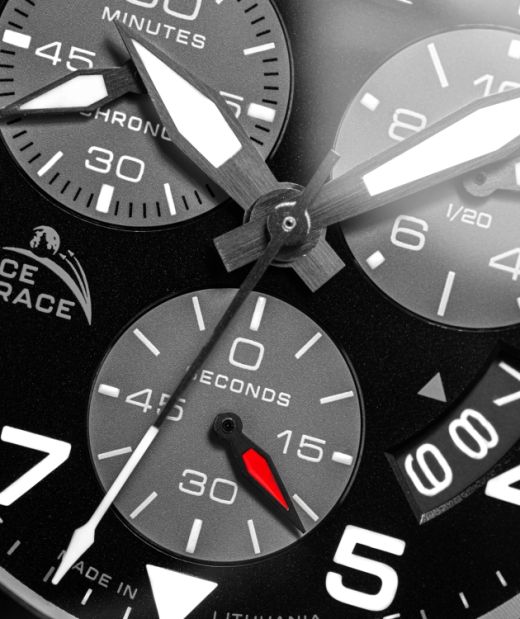 Reloj Vostok Hombre 6S30-325C744 Piel Negra Cronógrafo Acero Analógico