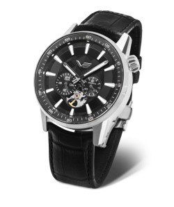 Reloj Vostok Hombre 82S7-561A787 Piel Negra Acero Automático