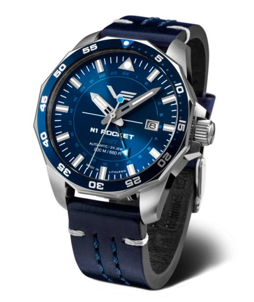 Reloj Vostok Hombre NH34-225A712 Piel Azul Acero Automático