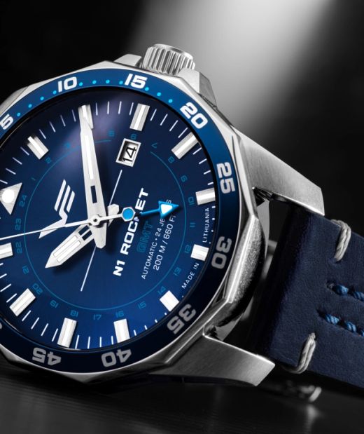 Reloj Vostok Hombre NH34-225A712 Piel Azul Acero Automático