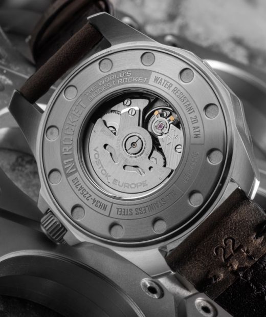 Reloj Vostok Hombre NH34-225A713 Piel Marrón Acero Automático