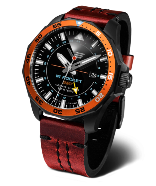 Reloj Vostok Hombre NH34-225C714 Piel Roja Acero Automático