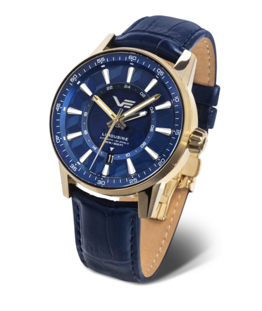 Reloj Vostok Hombre NH34-561B786 Piel Azul Acero Automático