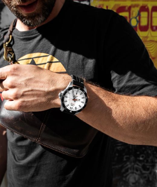 Reloj Vostok Hombre NH35-225E711 Piel Negra Acero Automático