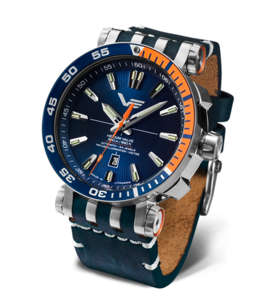 Reloj Vostok Hombre NH35-575A715 Piel Azul Acero Automático