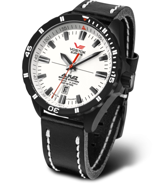 Reloj Vostok Hombre NH35A-320C680 Piel Negra Acero Negro Automático