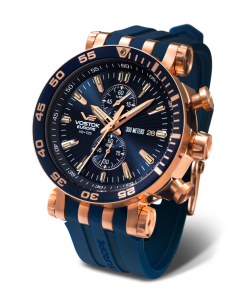 Reloj Vostok Hombre VK61-575B590 Piel Marrón Cronógrafo Acero Analógico