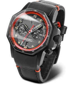 Reloj Vostok Hombre VK64-640C699 Sport Negro Cronógrafo Acero Analógico