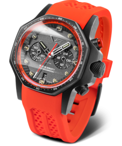Reloj Vostok Hombre VK64-640C699 Sport Negro Cronógrafo Acero Analógico