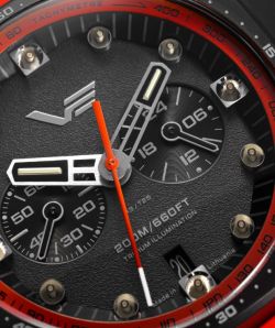 Reloj Vostok Hombre VK64-640C699 Sport Negro Cronógrafo Acero Analógico