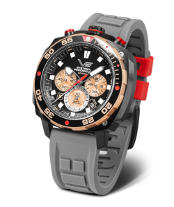Reloj Vostok Hombre VK67-650E721 Piel Marrón Cronógrafo Acero Analógico
