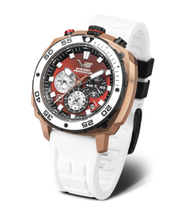 Reloj Vostok Hombre VK67-650E724 Piel Negra Cronógrafo Acero Analógico