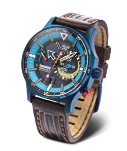 Reloj Vostok Hombre VS57-595D736 Piel Marrón Acero Azul Solar