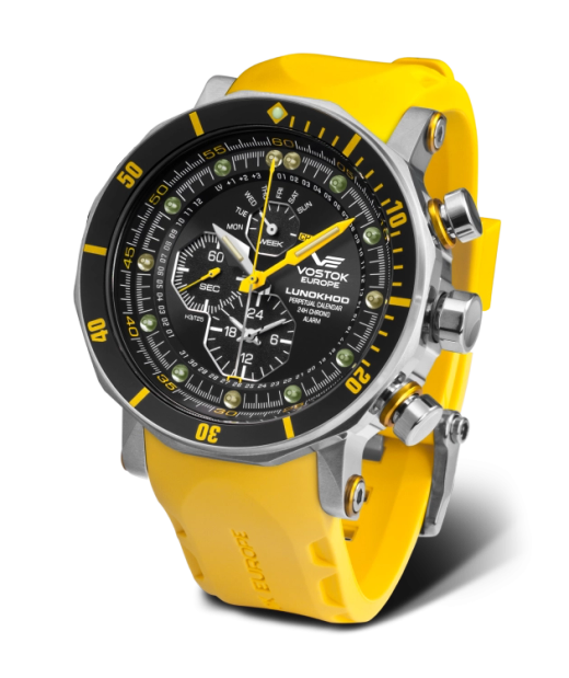 Reloj Vostok Hombre YM86-620A505 Piel Negra Cronógrafo Acero Analógico