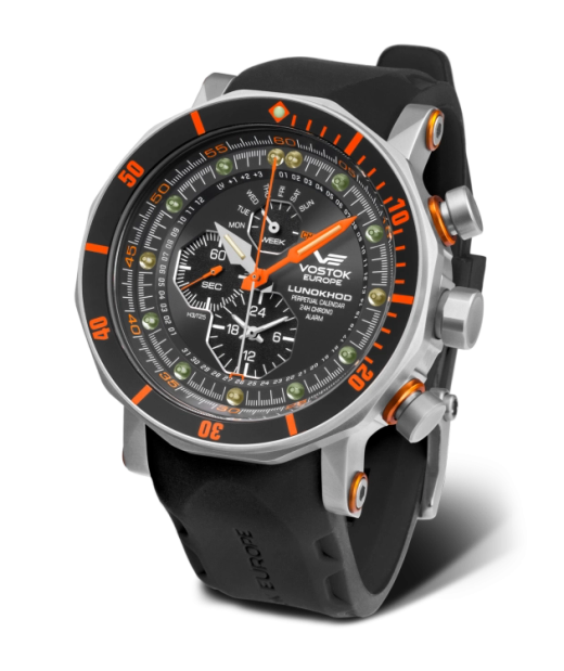 Reloj Vostok Hombre YM86-620A506 Piel Negra Cronógrafo Acero Analógico