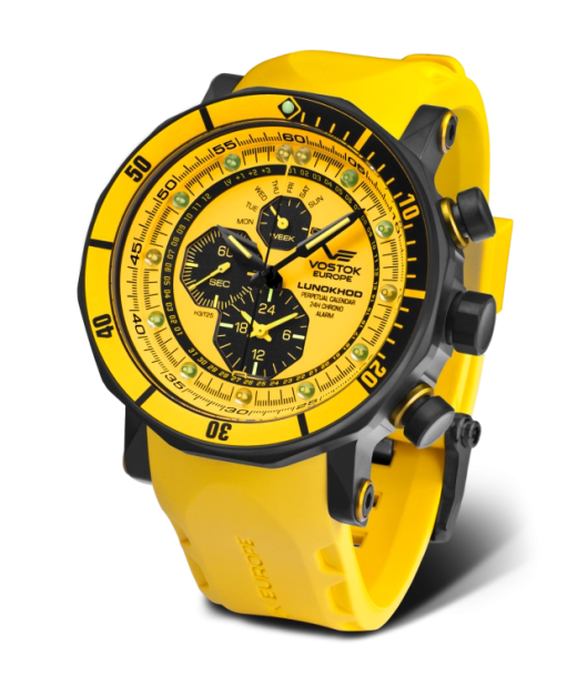 Reloj Vostok Hombre YM86-620C504 Piel Negra Cronógrafo Acero Analógico