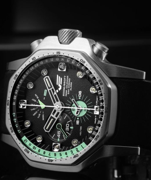 Reloj Vostok Hombre YM86-640A695 Sport Negro Cronógrafo Acero Analógico