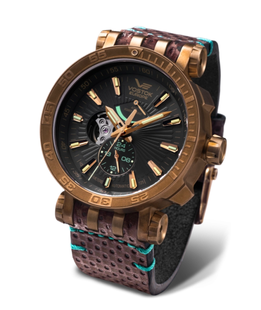 Reloj Vostok Hombre YN84-575O540 Piel Marrón Bronce Automático
