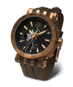 Reloj Vostok Hombre YN84-575O540 Piel Marrón Bronce Automático