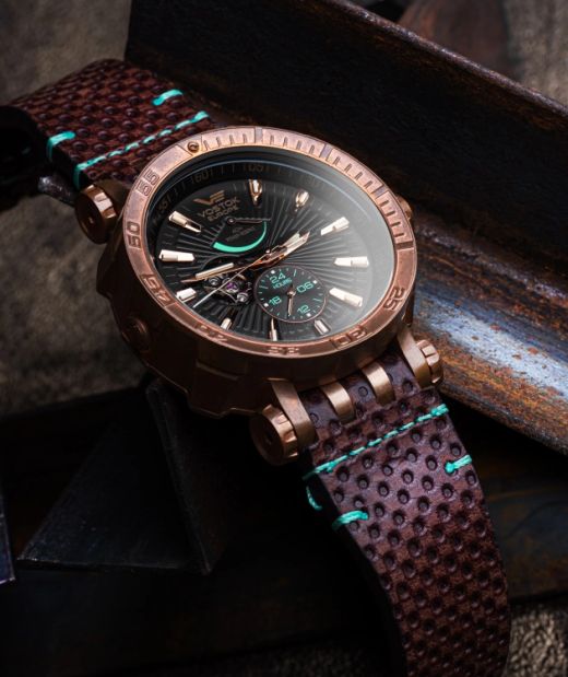 Reloj Vostok Hombre YN84-575O540 Piel Marrón Bronce Automático