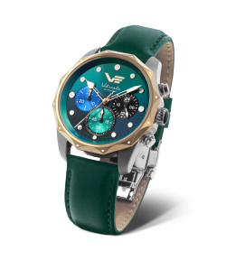 Reloj Vostok Mujer JS20-125E752 Cronógrafo Acero Bicolor Dorado Analógico