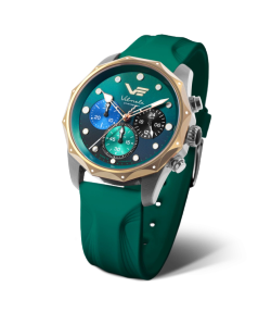 Reloj Vostok Mujer JS20-125E752 Cronógrafo Acero Bicolor Dorado Analógico