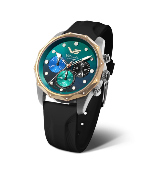 Reloj Vostok Mujer JS20-125E752 Cronógrafo Acero Bicolor Dorado Analógico