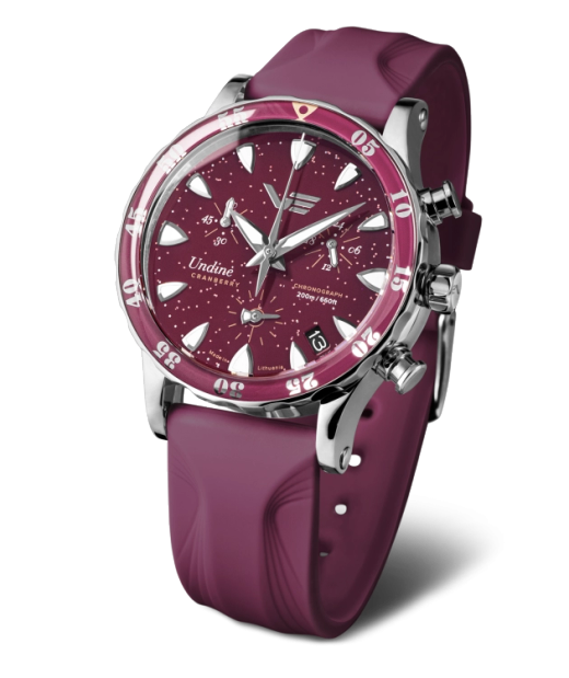 Reloj Vostok Mujer VK68-515A774 Piel Rosa Cronógrafo Acero Analógico