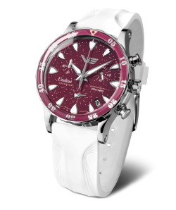 Reloj Vostok Mujer VK68-515A774 Piel Rosa Cronógrafo Acero Analógico